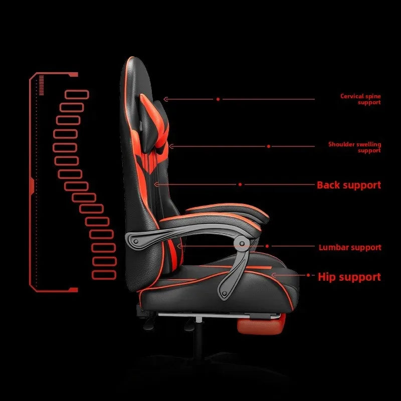 Reclining Backrest Chair E-sports Chair Lights Bluetooth Speaker LED Display Gaming Chair Anchor Chair Massage Chair Gaming