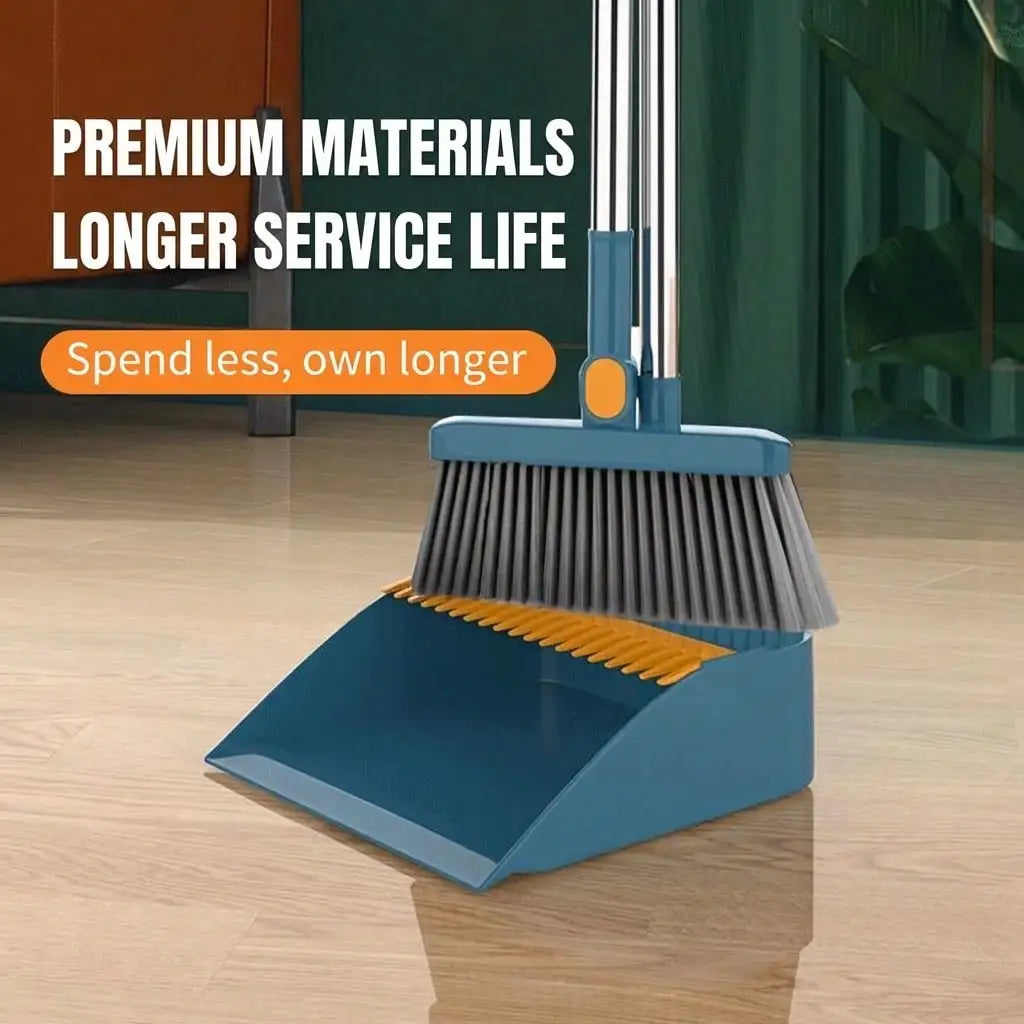 Collapsible Broom and Dustpan Set, Lightweight Cleaning Tool