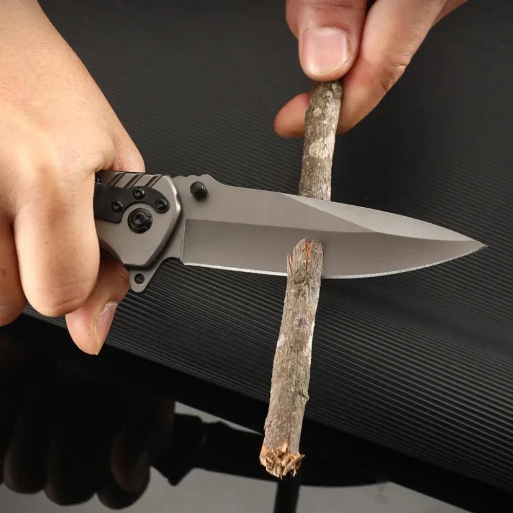 Folding Knife Outdoor Stainless Steel Pocket Knife Carry Folding Knife Fruit Knife Camping Portable High Hardness Sharpness