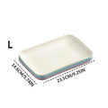Set of 4 Wheat Straw Plates Dessert Plates Fruit Dish for Dessert Cupcake Salad Steak Home and Kitchen Decor (4 Pcs Rectangle)