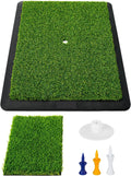 Golf Swing Trainer Mat for Practice & Training – Replaceable Turf Surfaces, Non-Slip Rubber Base for Indoor/Outdoor Use, Include