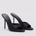 2026 Summer New Women's High Thin Heels Pointed Toes Fashion Slippers Elegant Satin Shoes Sexy Peep Toe Stiletto Sandals Pumps