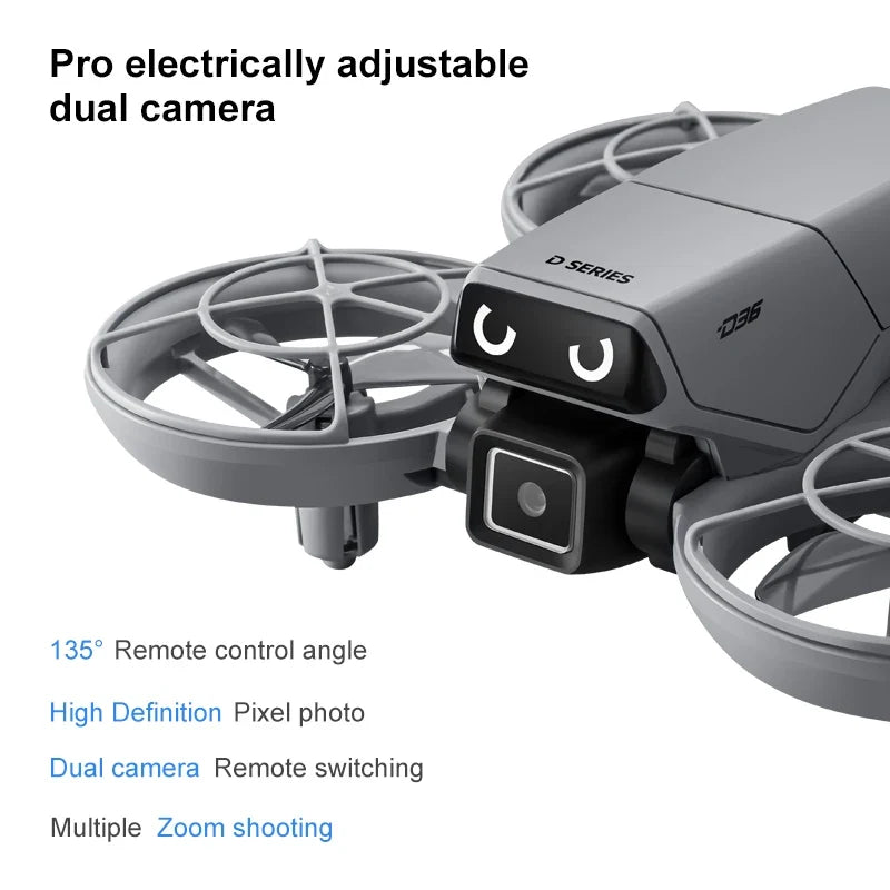Lenovo D36 Drone 4K HD 8k Triple Camera FPV Brushless Motor Obstacle Avoidance Foldable RC Quadcopter Professional Aerial