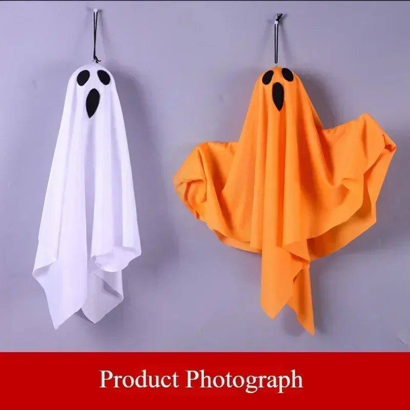 LED Ghost Hanging Halloween Decoration, Orange or White