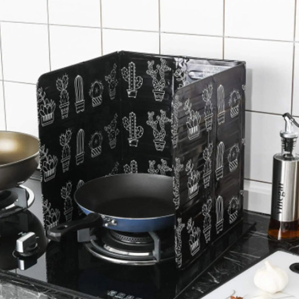Nonstick 3 Sided Splatter Guard Splatter Guard for Frying Stove Top Metal Splatter Screens for Fine Mesh Oil Splash Guard