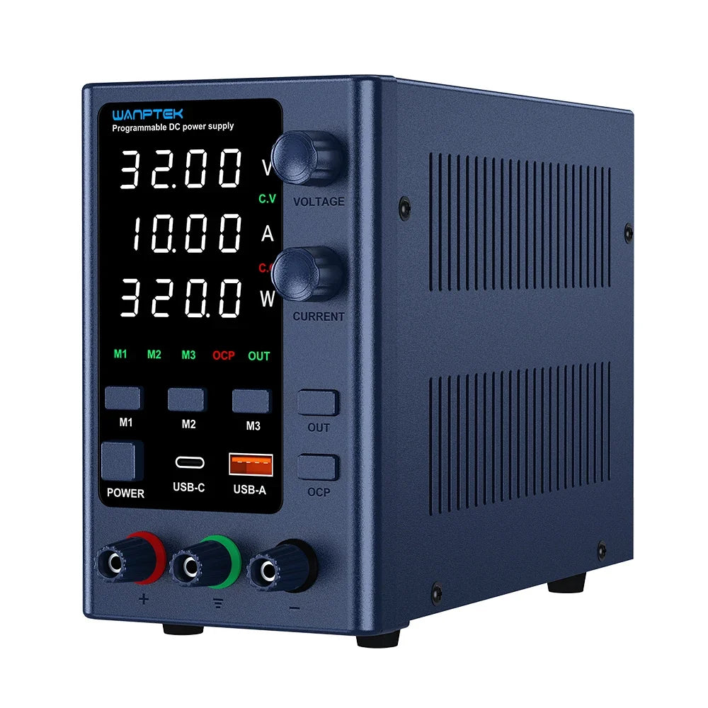 Wanptek Adjustable DC Power Supply 30V 10A LED Lab Bench Power Source Stabilized Switch Power Supply Voltage Regulator 60V 5A