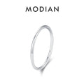 MODIAN 925 Sterling Silver Simple Fashion Stackable Ring Classic Wave Geometric Exquisite Finger Rings For Women Party Jewelry