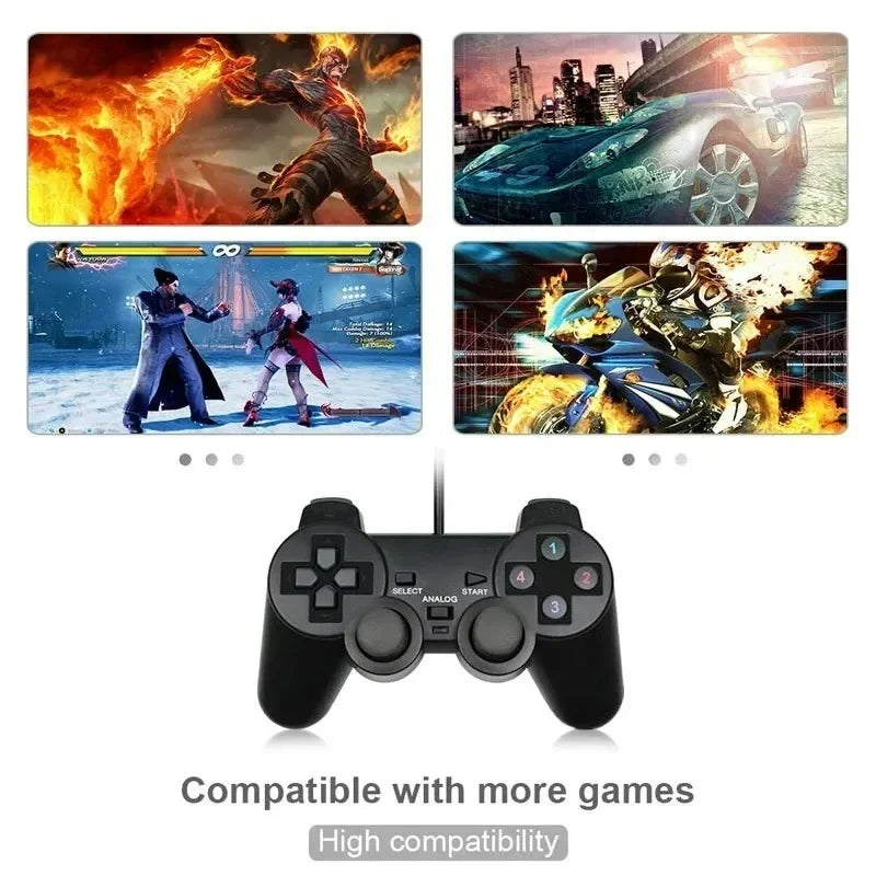Wired USB PC Gaming Joystick Gamepad Game Controller for Windows Laptop Computer WinXP Win7 Win8 Win10 Gaming Accessories