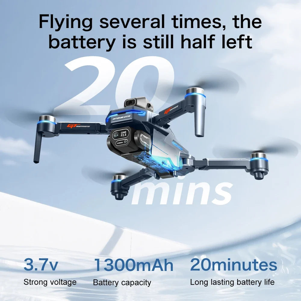 Lenovo GT8 Drone 8K Professional Dual Camera GPS FPV Brushless Motor Optical Flow Hovering Folding Quadcopter 4K RC Dron Toys
