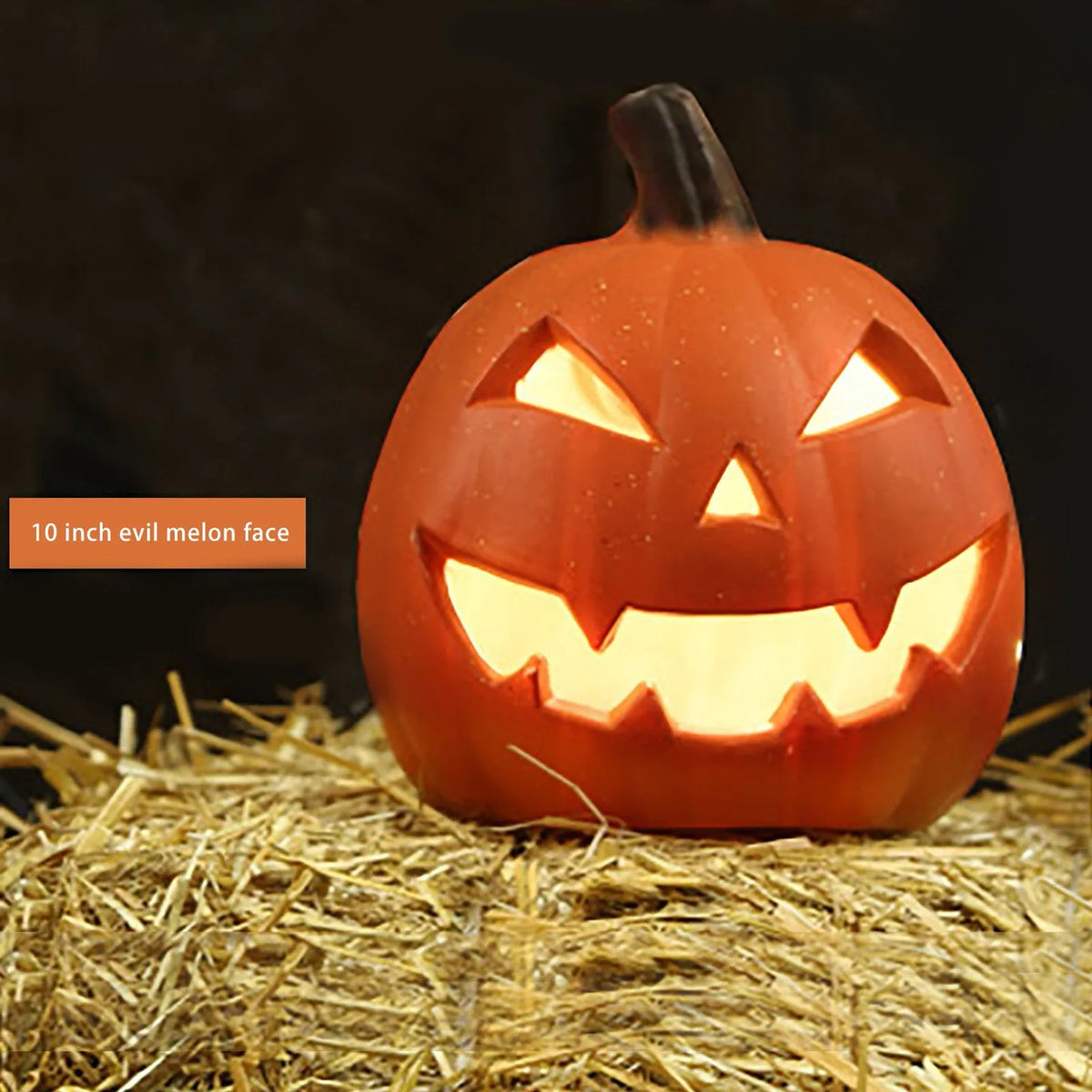 Halloween Pumpkin Light, 10-Inch Hollow Seasonal Decoration