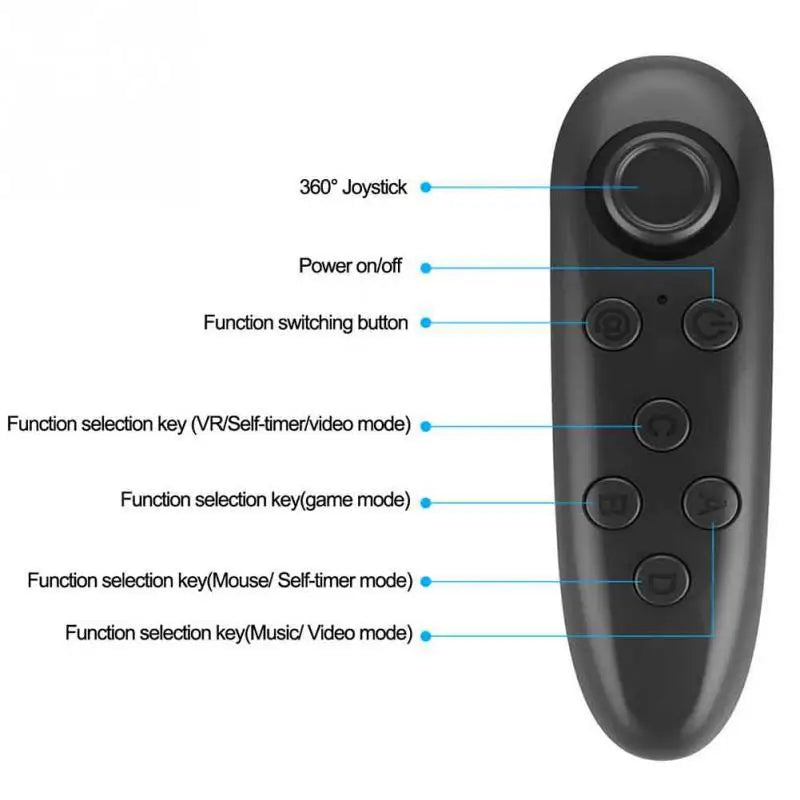 Remote Control VR 3D Glasses Remote Controller Wireless Bluetooth Gamepad Accessories For Android iPhone Smartphone TV Tablet