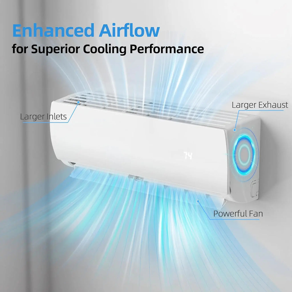 12000BTU Mini Split Air Conditioner & Heater with Inverter, 19 SEER2 115V Energy Saving AC Unit Cools Rooms up to 750, Custom