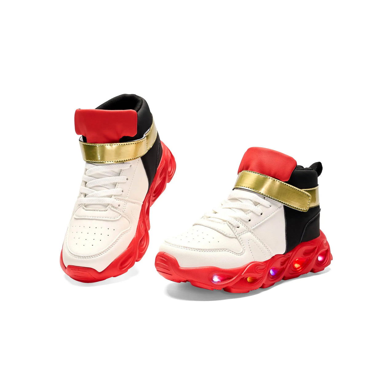 Shadow Shoes Sonic Shadow Shoes for Boys LED Light Up Sneakers Kids High Top Sport Shoes Red Black Casual Running Shoes