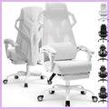 GTPLAYER Ergonomic Gaming Chair w/ Footrest, Mesh Office Chair, Reclining Desk Chair