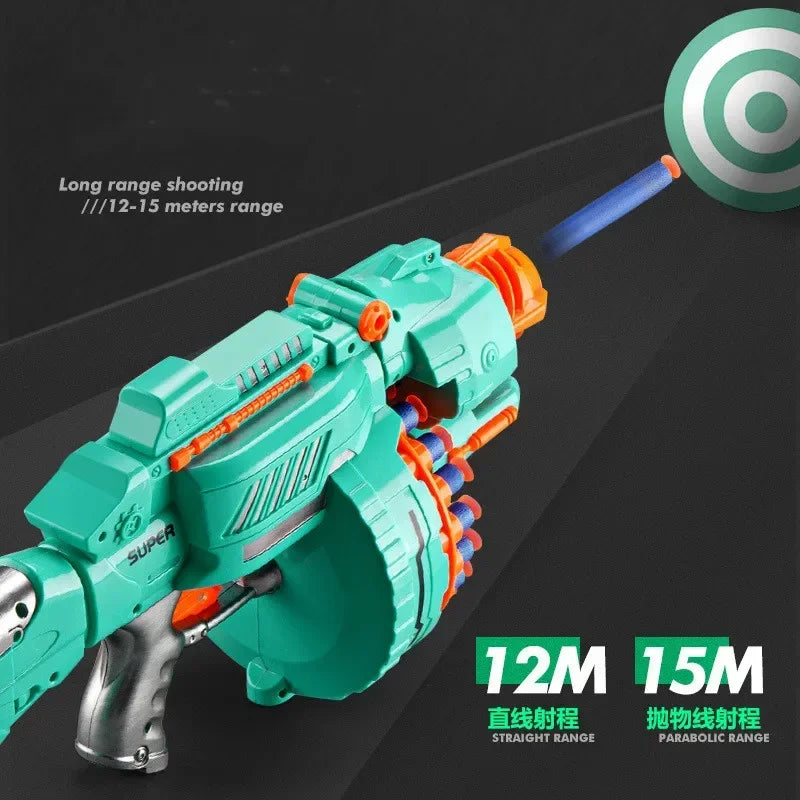 Children's Electric Continuous Shooting Toy Gun Suction Cup Soft Bullet Gun Explosion Gun BB Guns Gifts for Kids