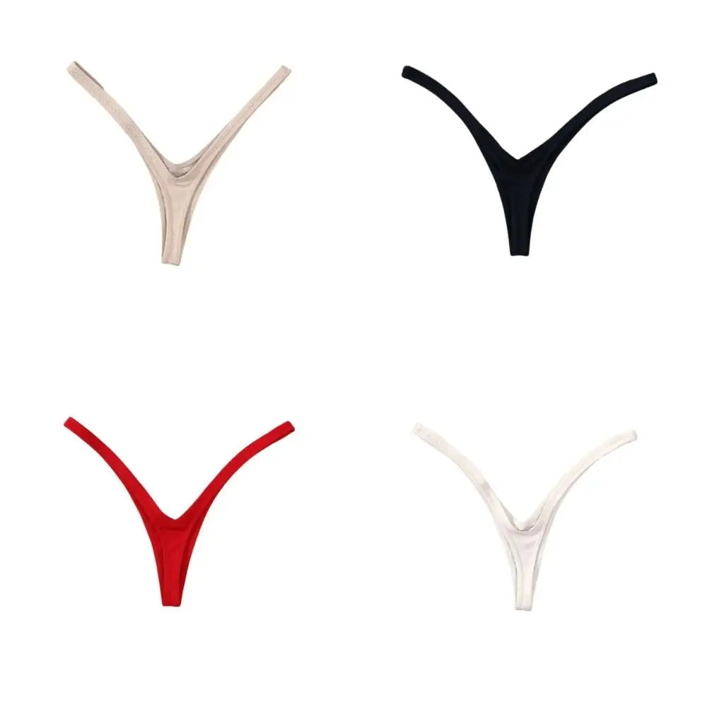 Innovative Deep V Look Thong Panties Equipped with A Sophisticated Cotton Women Briefs Comfortable Breathable Low Waist Bikini