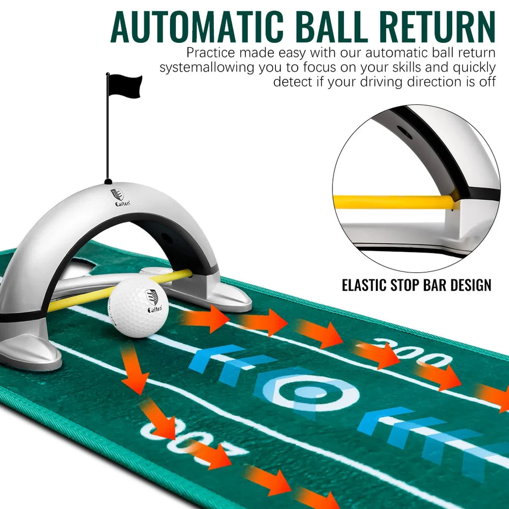 Caiton Golf Automatic Putting Machine, Auto Return Golf Cup, Indoor/Outdoor Putting Practice Aid, Golf Training for Office Use