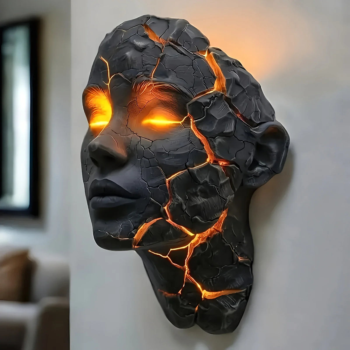 Pink Halloween Cracked Soul LED Wall Light