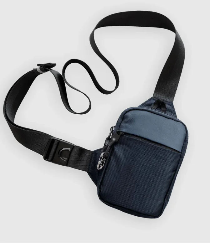 New fashion Men's Mini messenger bag with stainless steel lock small chest bag RFID anti-theft brush mobile phone shoulder bag