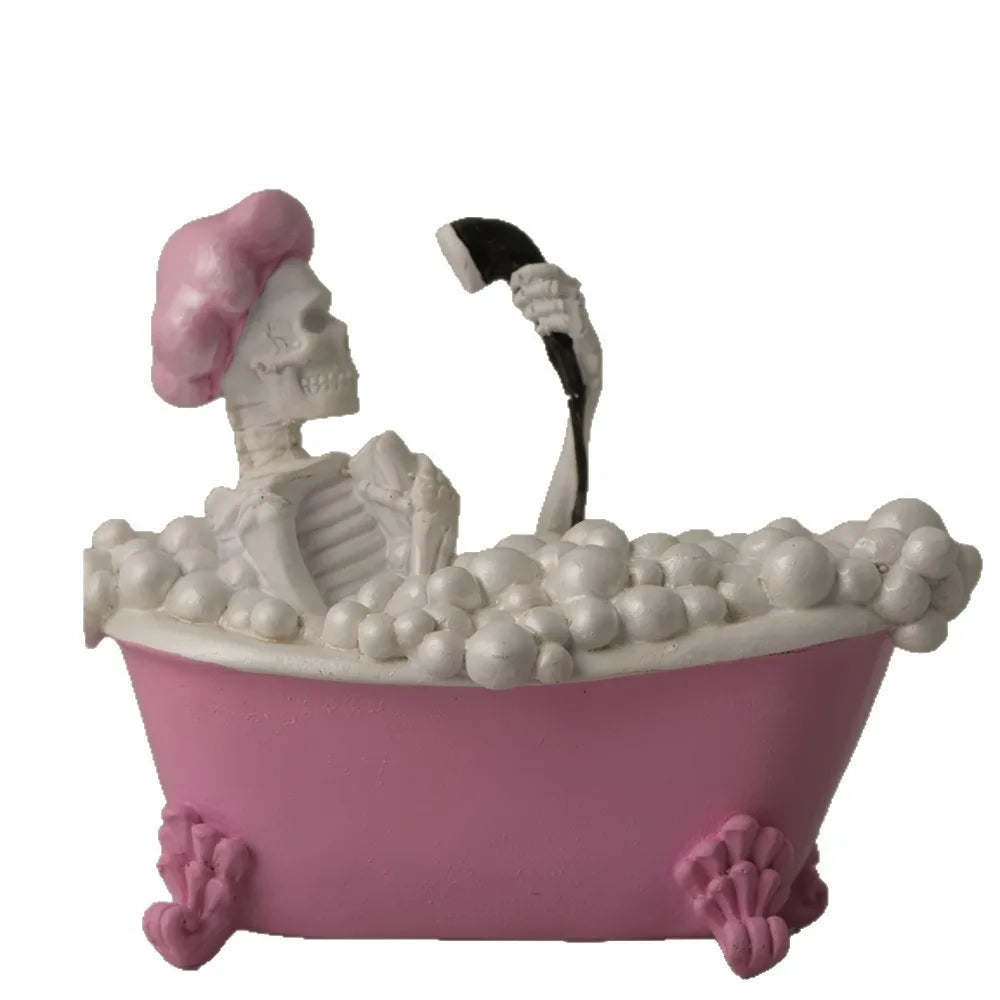 Halloween Resin Ghost Figurine, Pink, 8 x 5.5 x 9cm