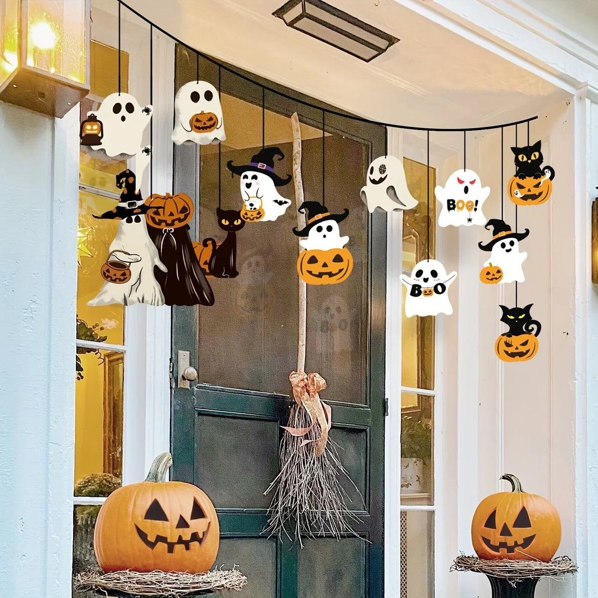 12 Cute Paper Halloween Ghost Decorations
