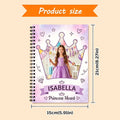 1pc Custom Photo & Name,Princess Crown Spiral Notebook,Lined Inner Pages,Birthday,Back‑to‑School,Note‑taking,School Supplies
