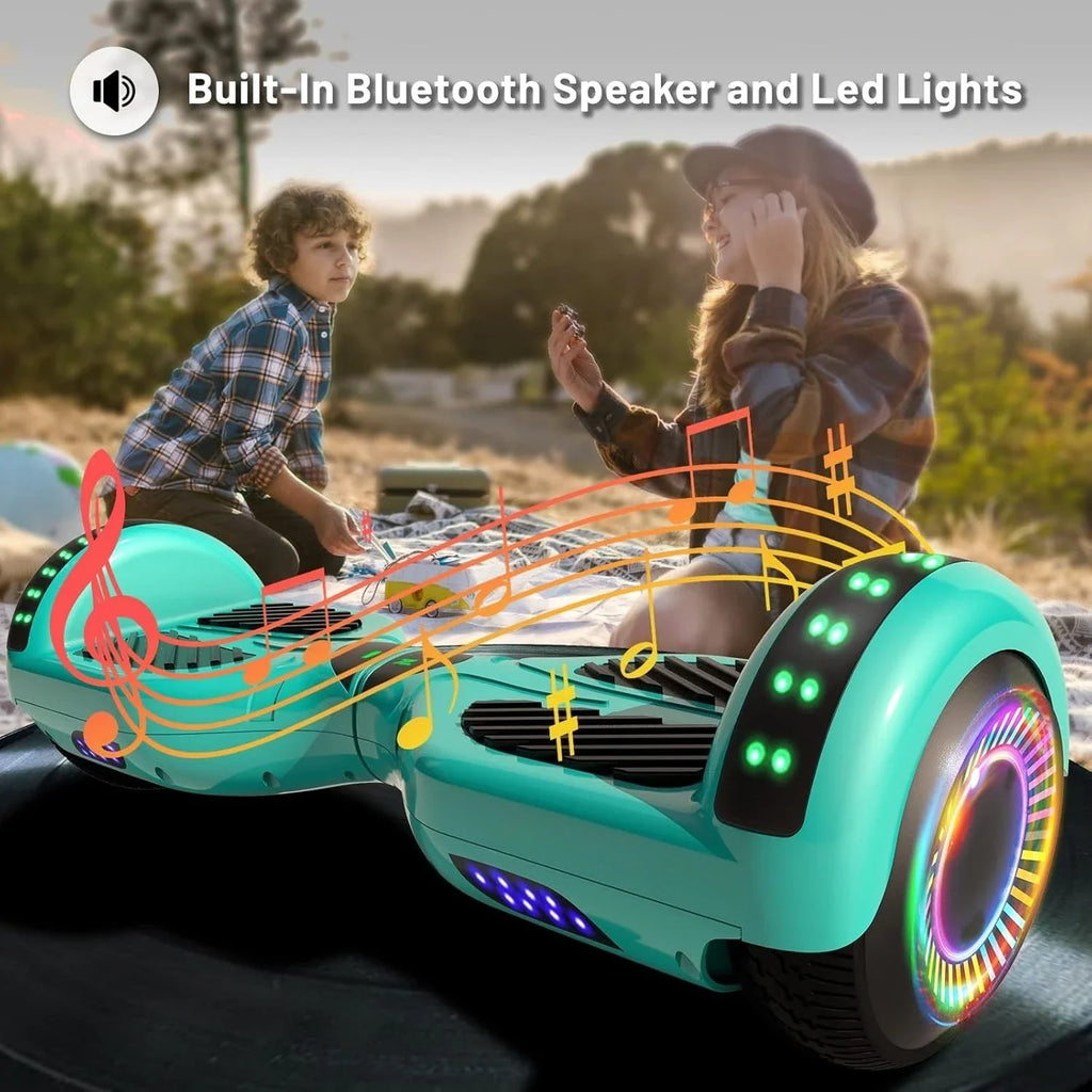 Hover BoardBluetooth All Terrain Hover Boards With LED Lights And APP Control, Gifts For Kids Adults Girls Boys, For All Ages