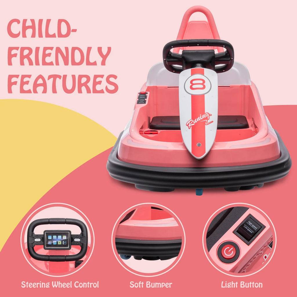 Studyset 6V Toddler Bumper Car with 360° Spin