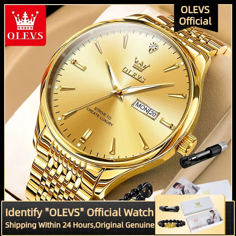 OLEVS 2929 Men’s Quartz Watch with Double Calendar