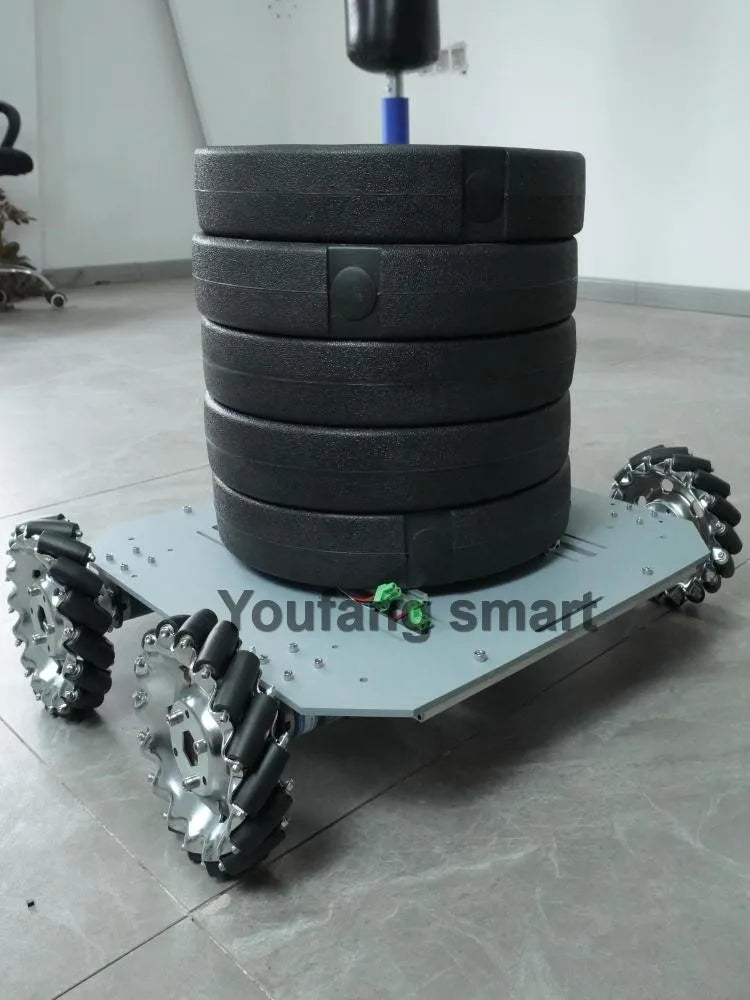 80Kg Load Robot Car Chassis With 152mm Metal Mecanum Wheel 24V Encoder Motor RC Tank Car for Arduino Programmable Robot DIY Kit