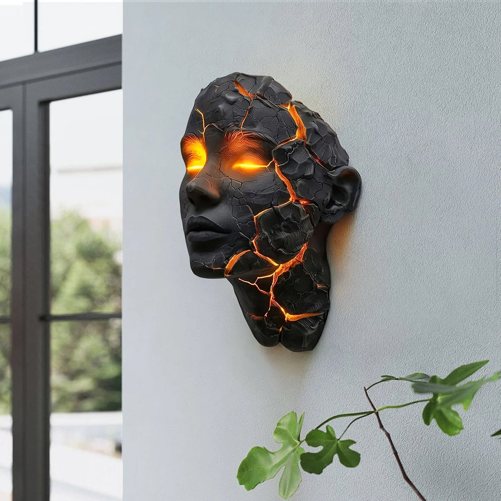 Pink Halloween Cracked Soul LED Wall Light