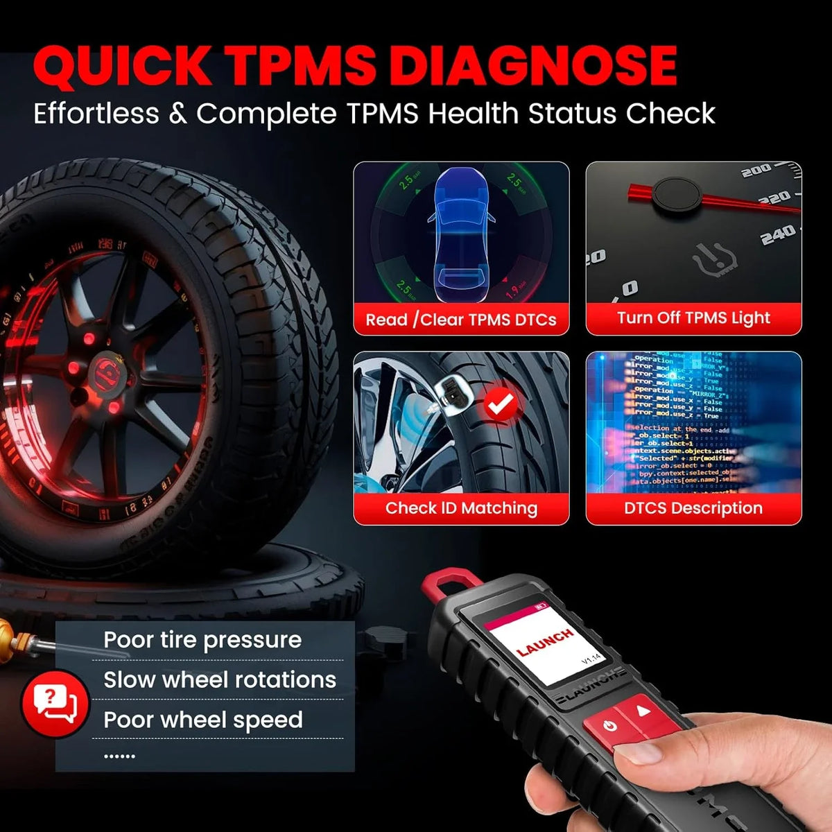 LAUNCH X431 i-TPMS Tire Pressure Diagnostic Tool