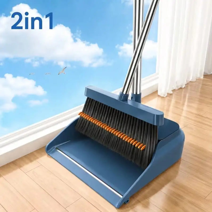 Collapsible Broom and Dustpan Set, Lightweight Cleaning Tool