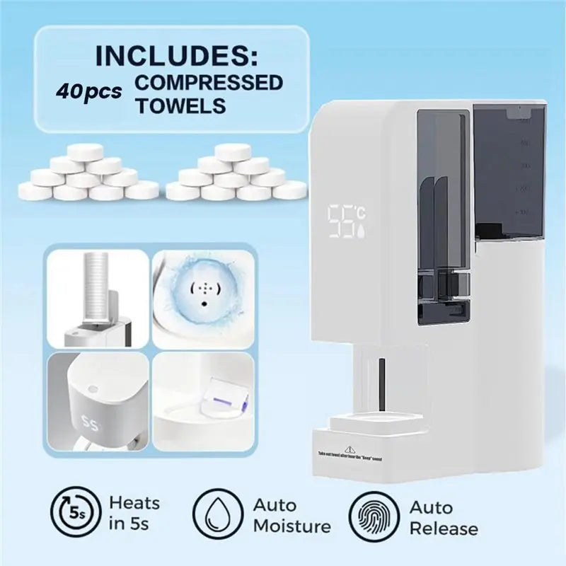 【SELL FAST 】Hot Face Towel Warmer Machine,Automatic Hot Towel Dispenser,131°F Adjustable Constant Temperature