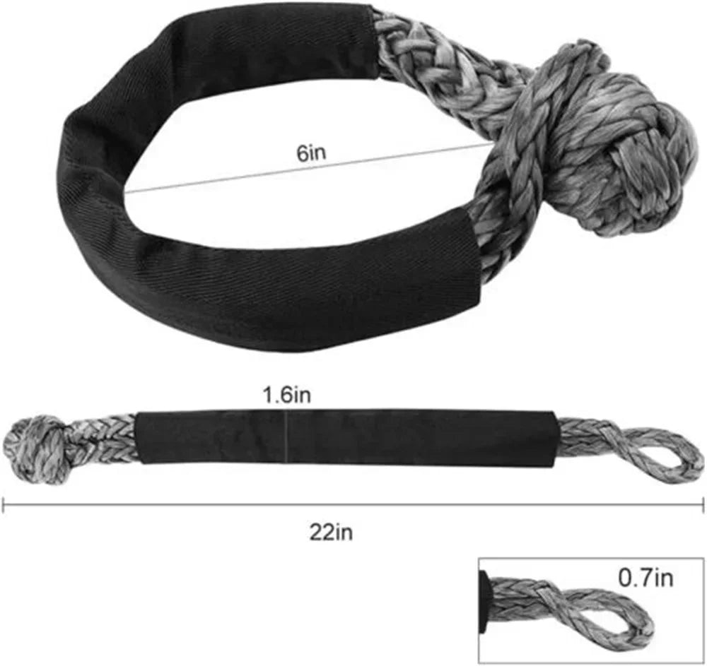 2-Pack UHMWPE Soft Shackles - 3/4 in x 22 in Recovery Kit