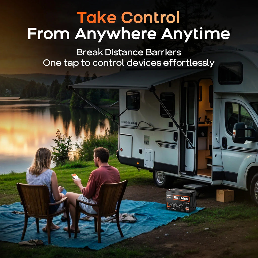Humsienk 12V 314Ah LiFePO4 Battery, Capacity 4019Wh, Size MINI, Built-in Bluetooth & 200A BMS, 15000+ Deep Cycle, Low-Temp Protection For Fishing, Portable Power Station, Golf Cart, Boat, Marine, Off-Grid, Solar, 5-Year Warra