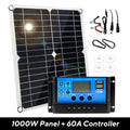 1000W Solar Panel 12V Solar Cell 10A-100A Controller Solar Plate Kit For Phone RV Car Caravan Home Camping Outdoor Battery