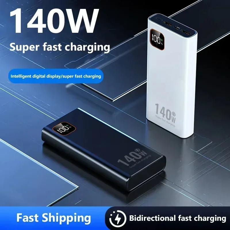 Lenovo 500000mAh CCC Power Bank Portable Large Capacity 140W Super Fast Charging Battery Charger for Xiaomi iPhone 2027NEW
