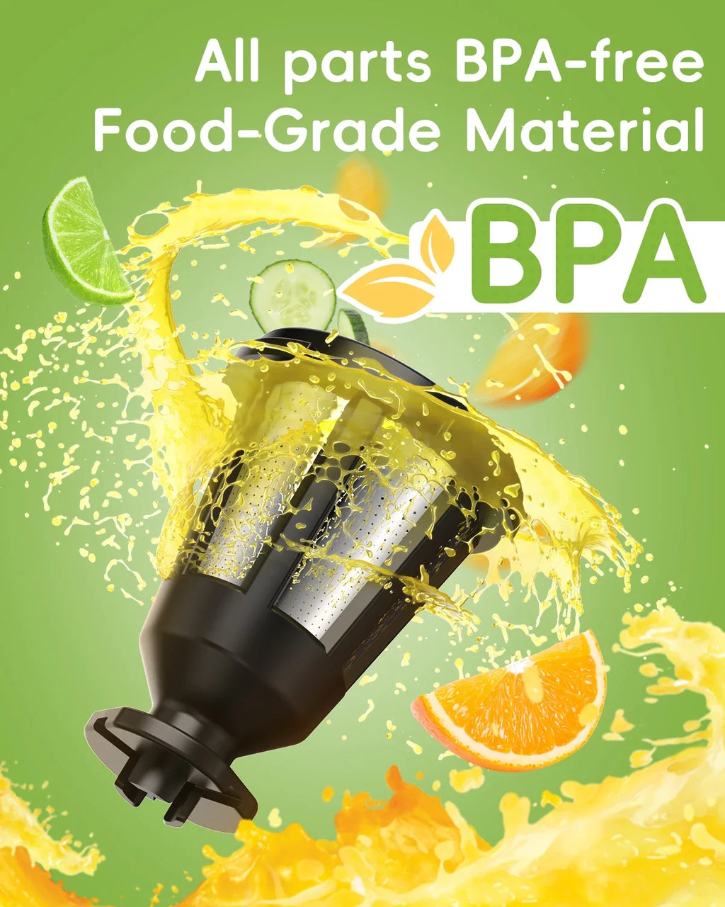 BioloMix SJ-012 Slow Masticating Juicer with Reverse Function, 800 mL