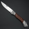 Exquisite wooden handle folding knife, high hardness household peeling knife, folding knife, outdoor portable steel knife