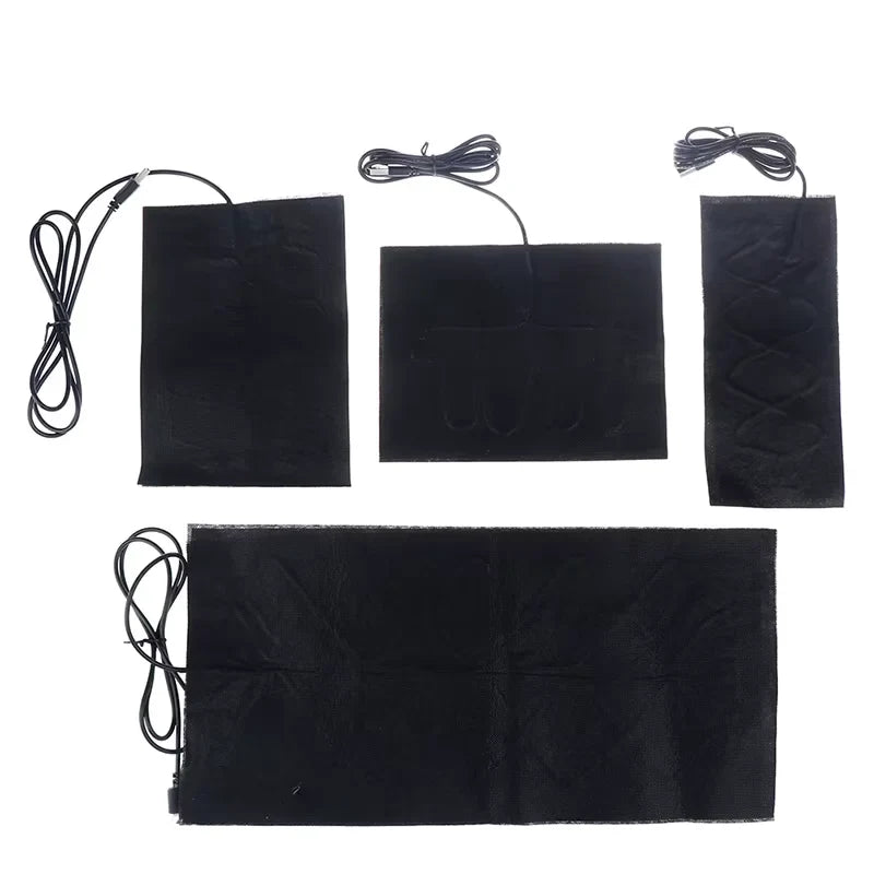 5V USB Carbon Fiber Electric Heater High Temperature 50-60℃ Waist Knee Pain Relief Fast Heating Portable Pad