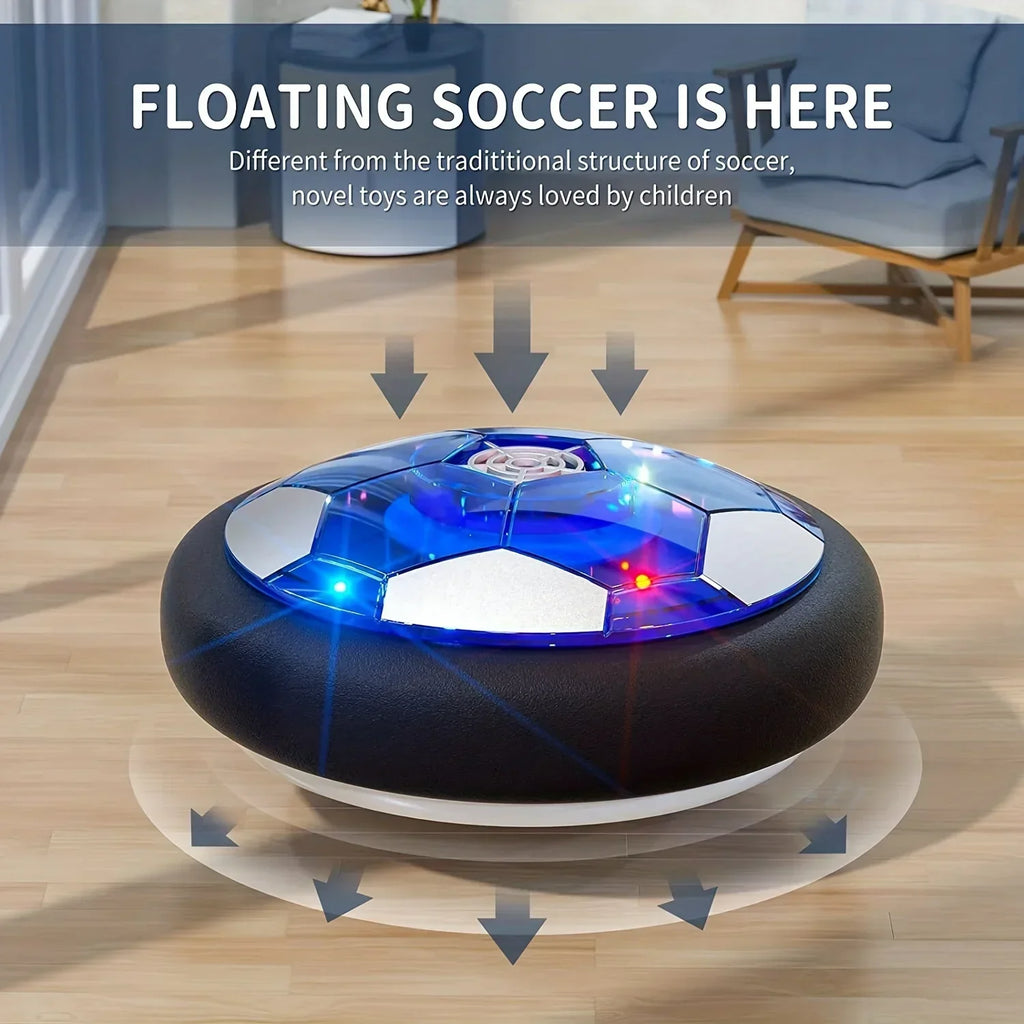18cm Rechargeable Hover Soccer for Boys and Girls, Air Floating Soccer with LED Lights and Foam Bumpers