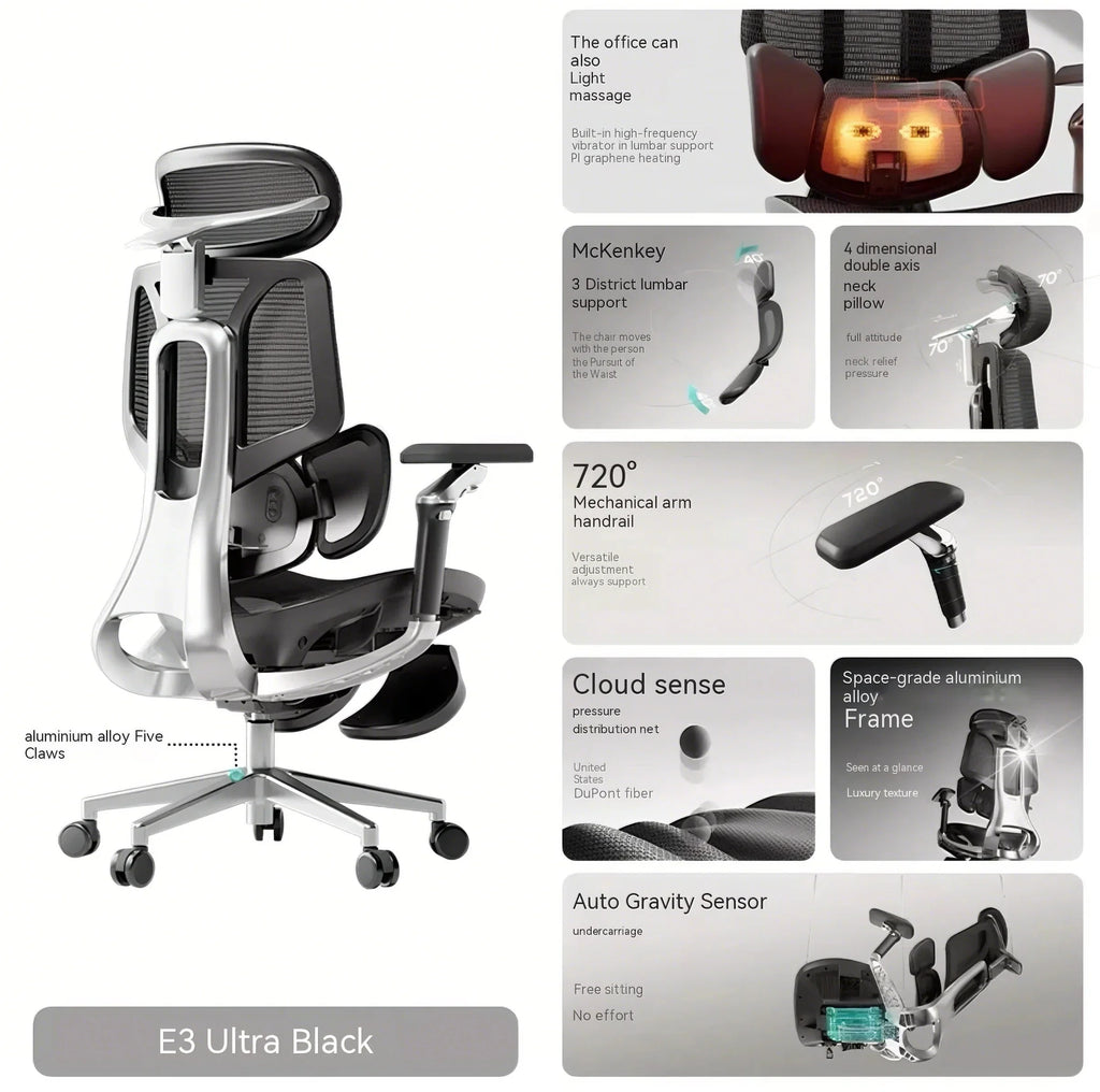 Hbada E3 Ultra+ Structure Master Mesh Modern Ergonomics Gamer Computer Racing Gaming Office Chairs With Footrest