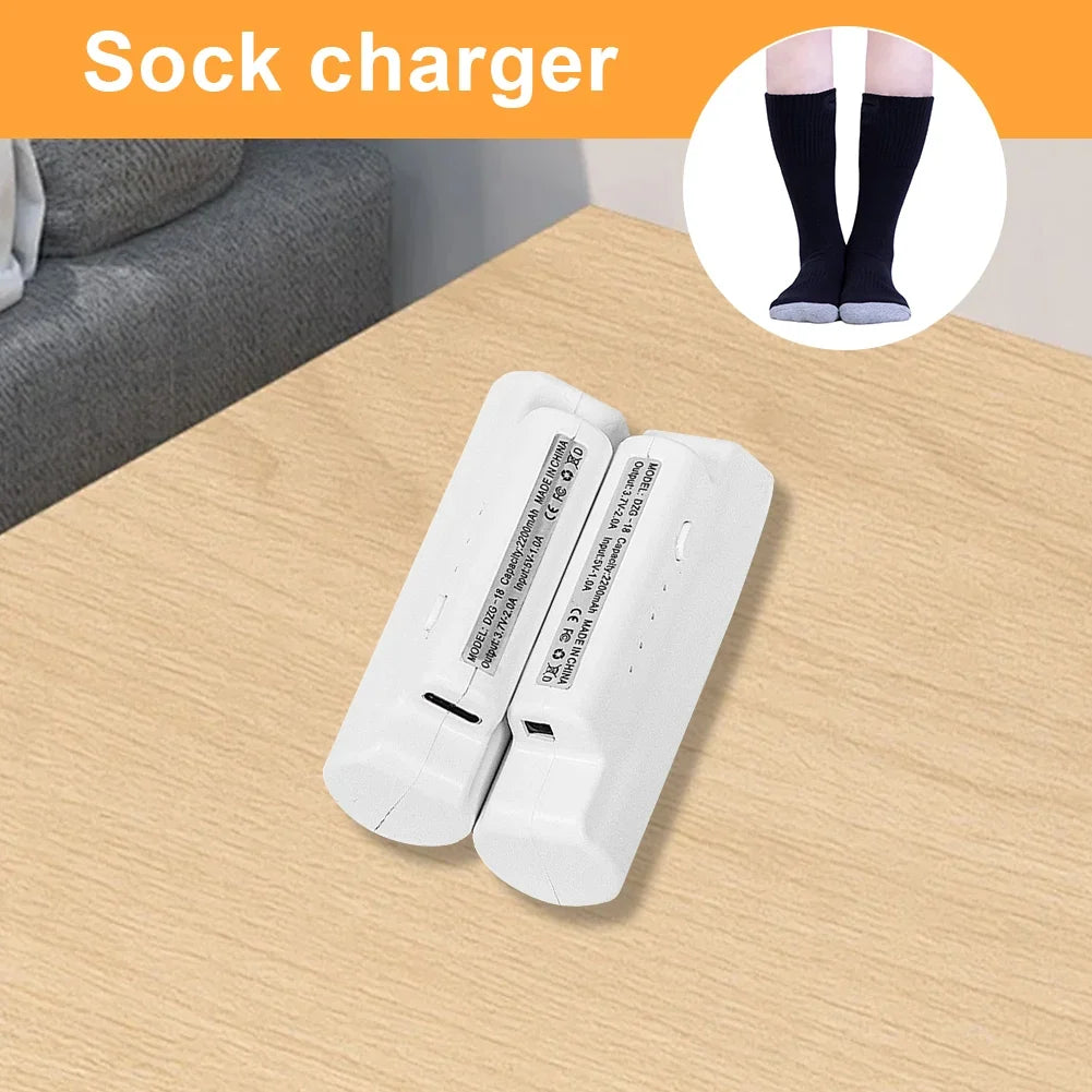 Electric Heated Socks Electric Heating Socks with Built-in Heating Panels Skiing Sock Comfortable for Fishing Cycling Hunting