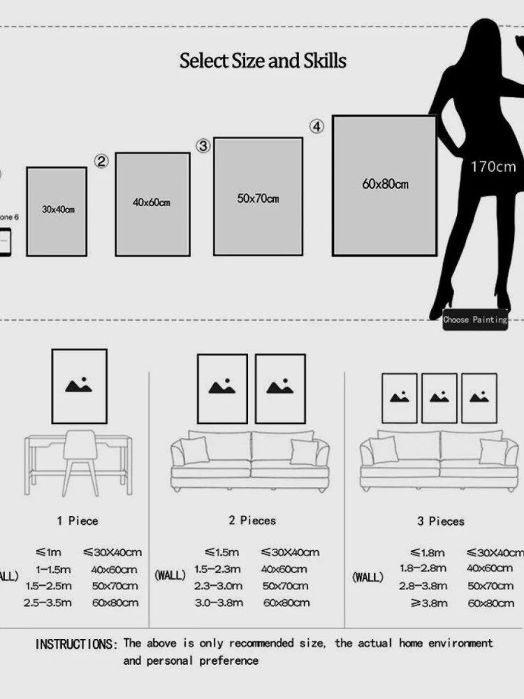 Inspirational Quotes Canvas Art  Black  White Motivational Posters for Office and Home Wall Decor