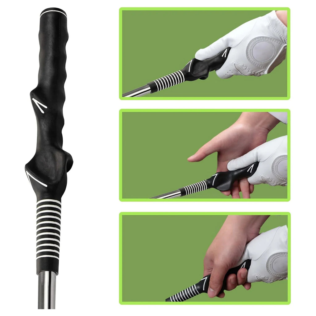 Retractable Golf Swing Training Aid Rhythm Click Sound Golf Grip Trainer Attachment for Indoor Practice Golf Accessories