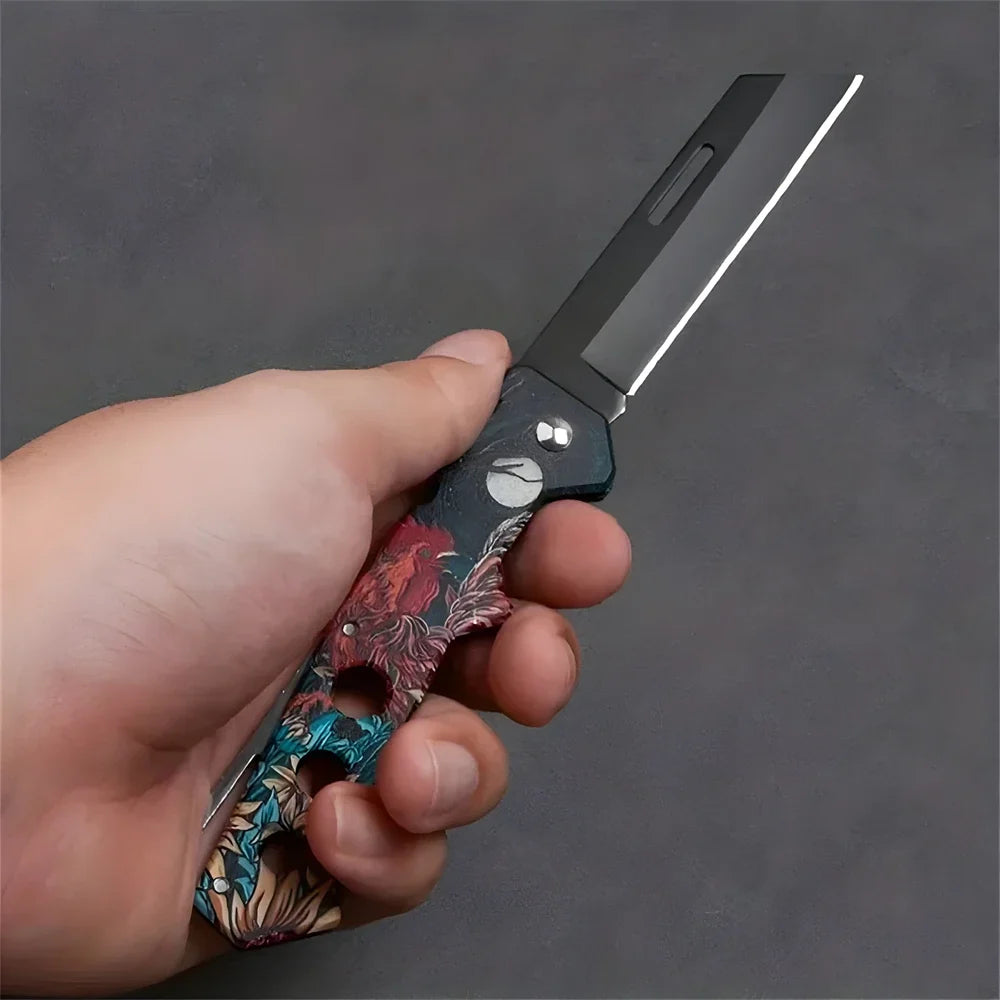 1PC Stainless Steel Folding Knife - Versatile Portable Paring Knife for Fruit, Vegetable Peeling, and Cooking