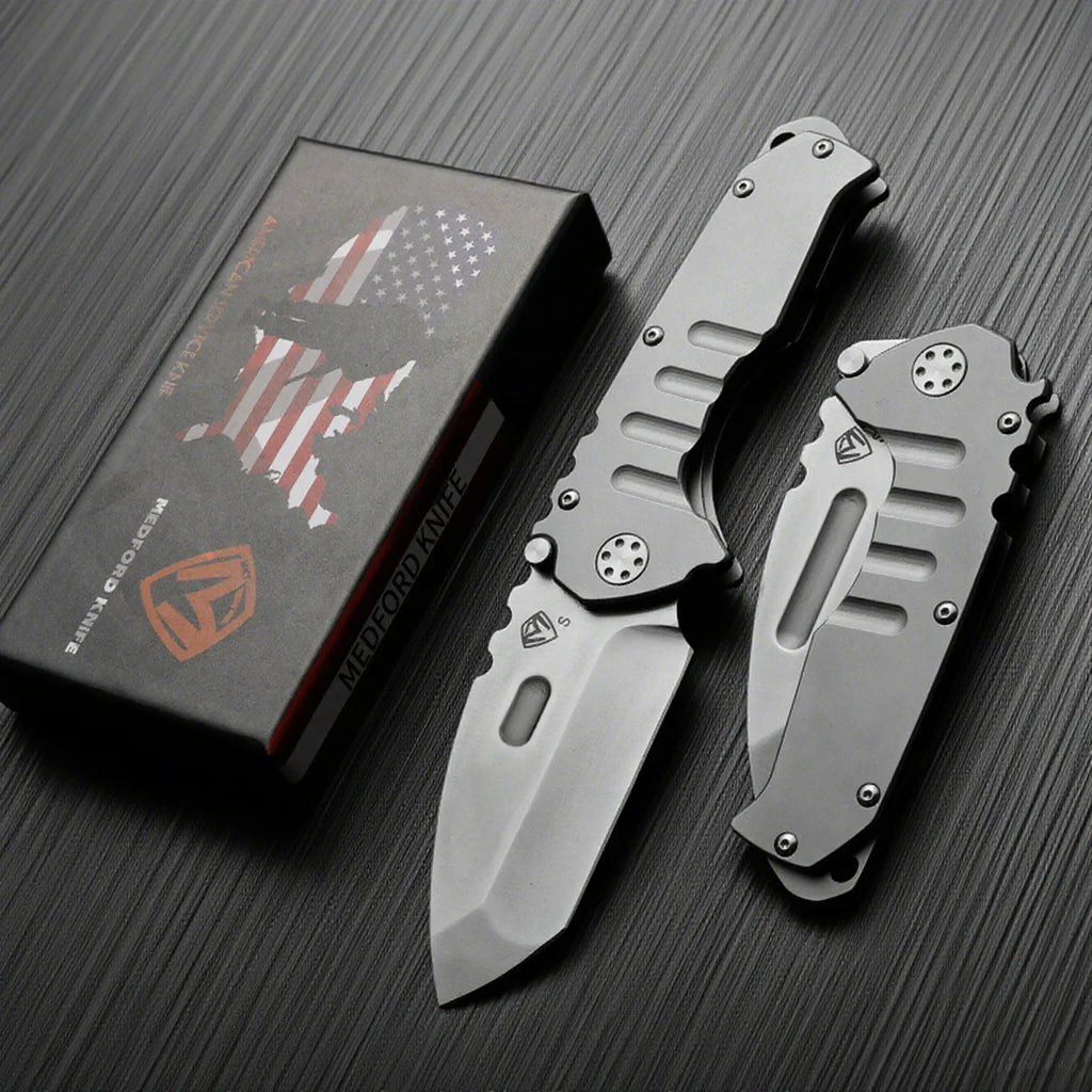 Medford - Heavy-duty Folding Knife, High-hardness D2 Blade, Portable Backpack Camping Travel Knife, Sharp Fruit Knife