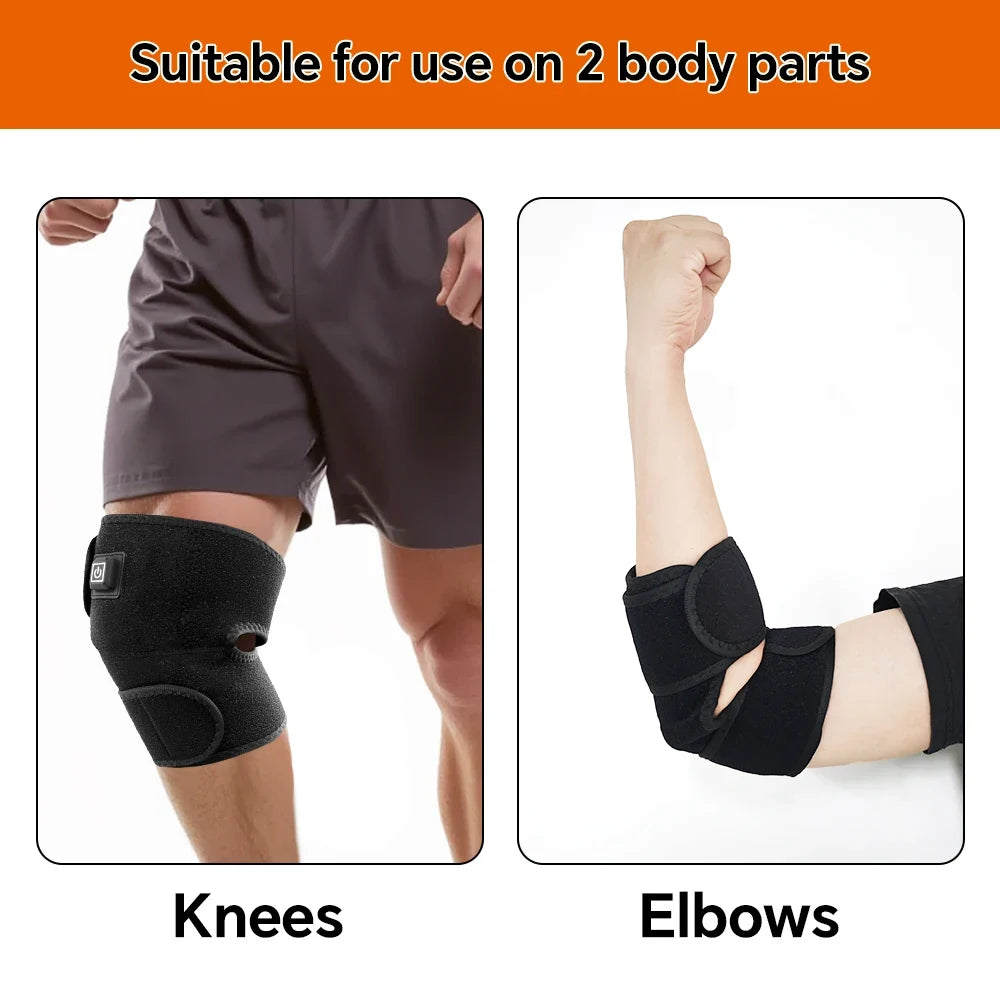 Electric Heated Knee Brace with 3 Heat Levels for Knees, Elbows, Knee Warmer Wrap for Knee Pressure Relief, Men & Women All Use