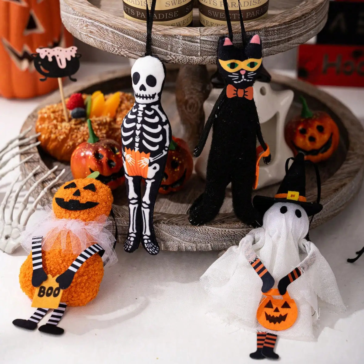 Halloween Hanging Pendant, Pumpkin, Cat, Ghost or Skull